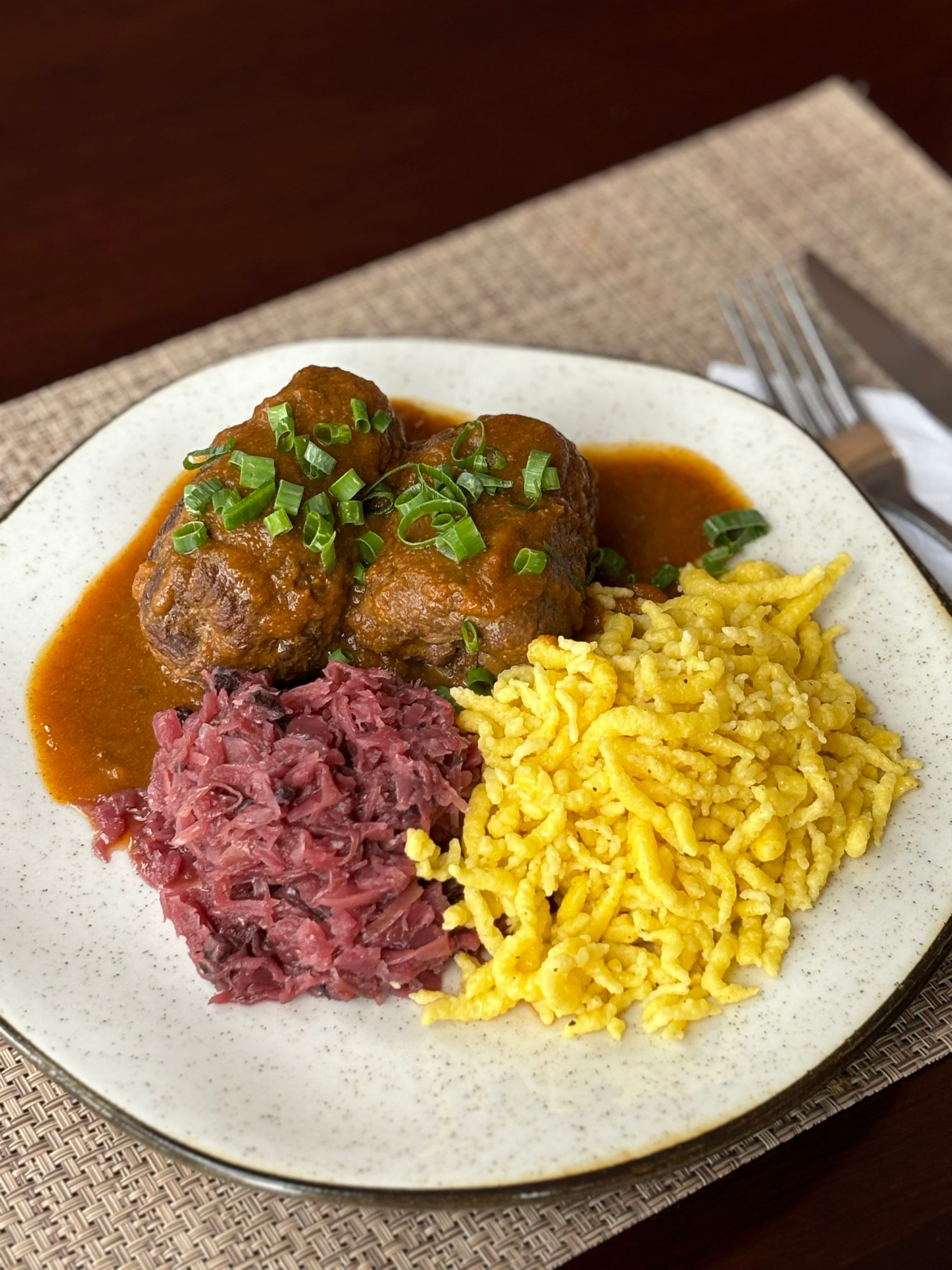Roulade mit Spätzle